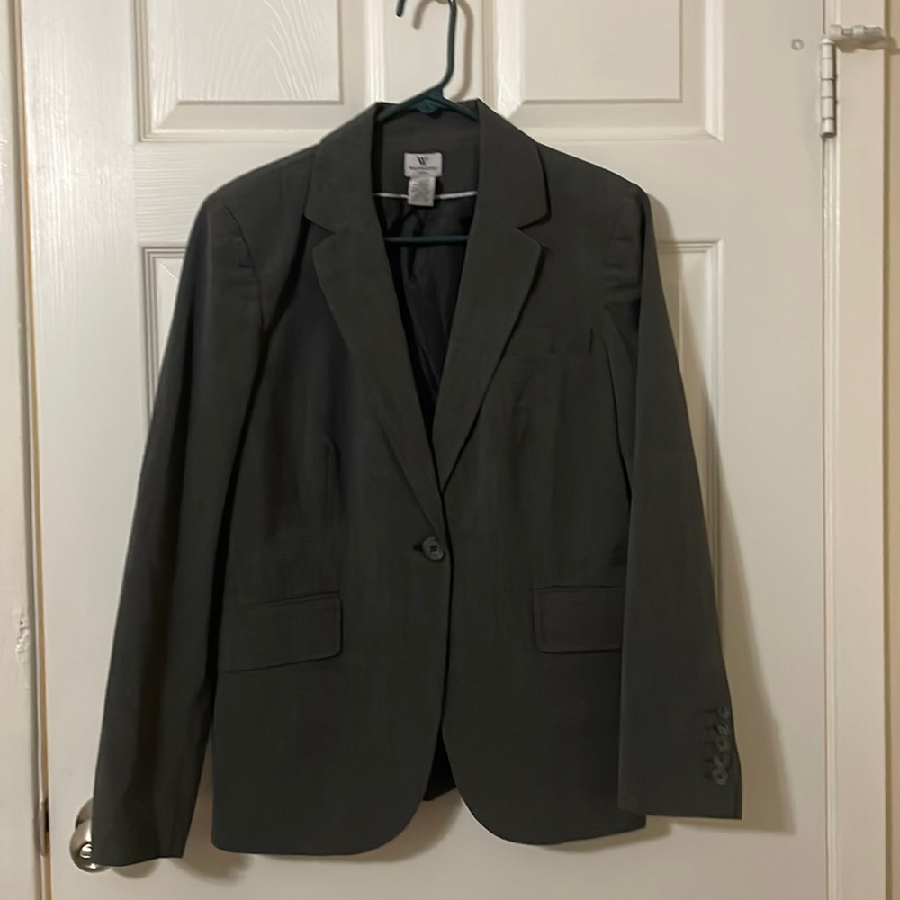 Gently Worn, Womens Gray Worthington Pant Suit, Pants Size 10, Jacket Size 14